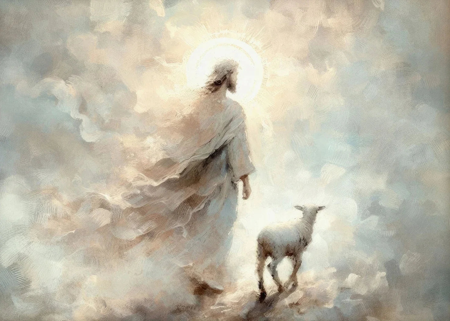 Jesus Lion on Walk Water Christianity Posters Wall Art Pictures Canvas Painting Living Room Bedroom Home Decor Religious Gifts