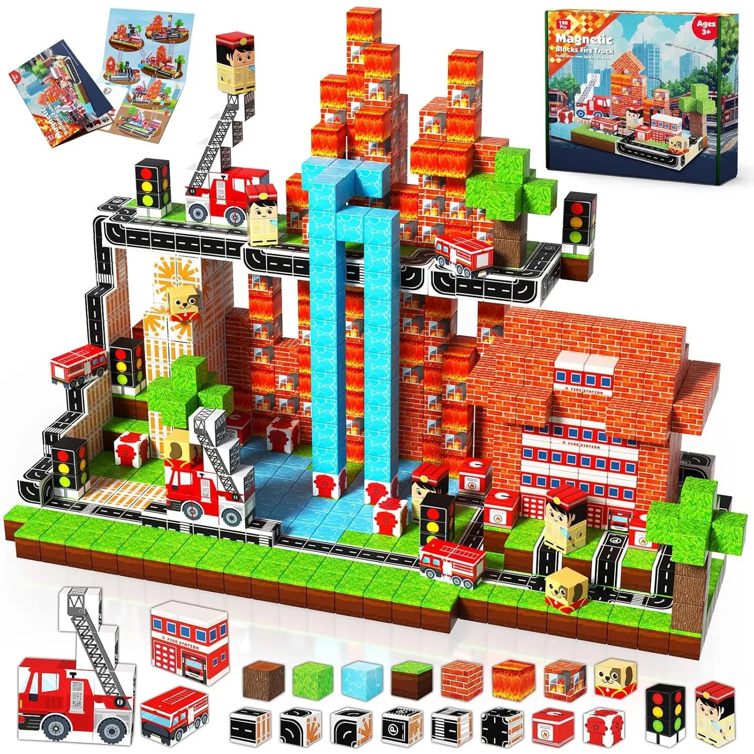 My MC World Construction Hot Magnetic Square Set Educational Building Toys New with Packaging