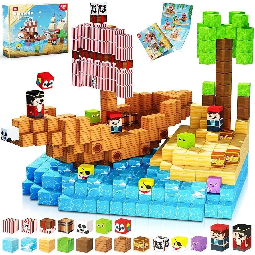 My MC World Construction Hot Magnetic Square Set Educational Building Toys New with Packaging