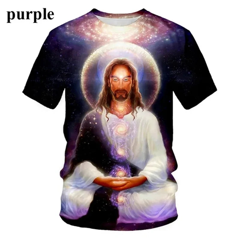 Jesus Love Every Christian 3D Printing T-shirt Summer Fashion Jesus Pattern Men's Women's Short Sleeve Casual Tshirt Ropa Hombre