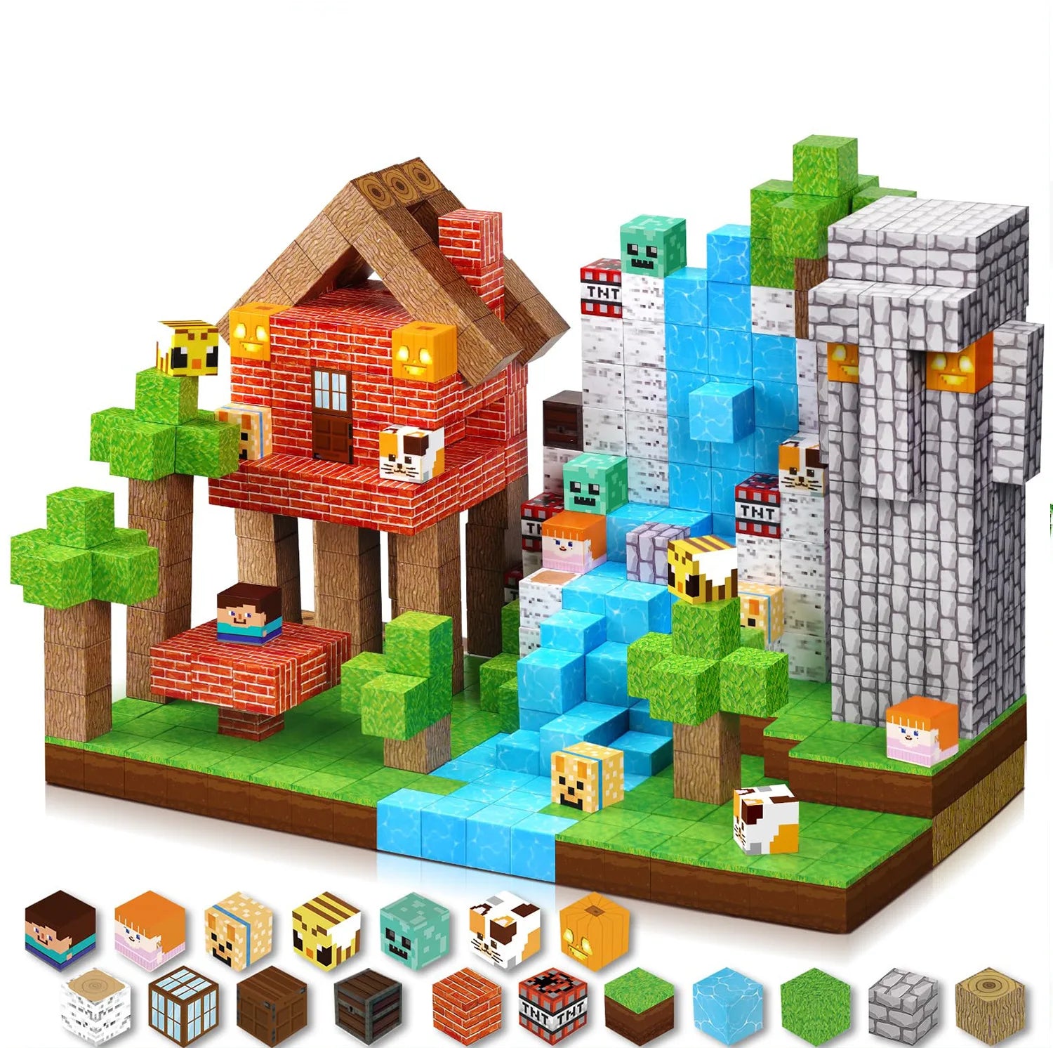 My MC World Construction Hot Magnetic Square Set Educational Building Toys New with Packaging