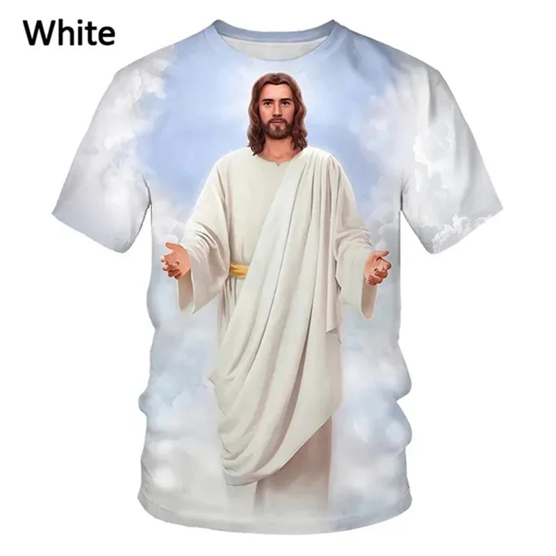 Jesus Love Every Christian 3D Printing T-shirt Summer Fashion Jesus Pattern Men's Women's Short Sleeve Casual Tshirt Ropa Hombre