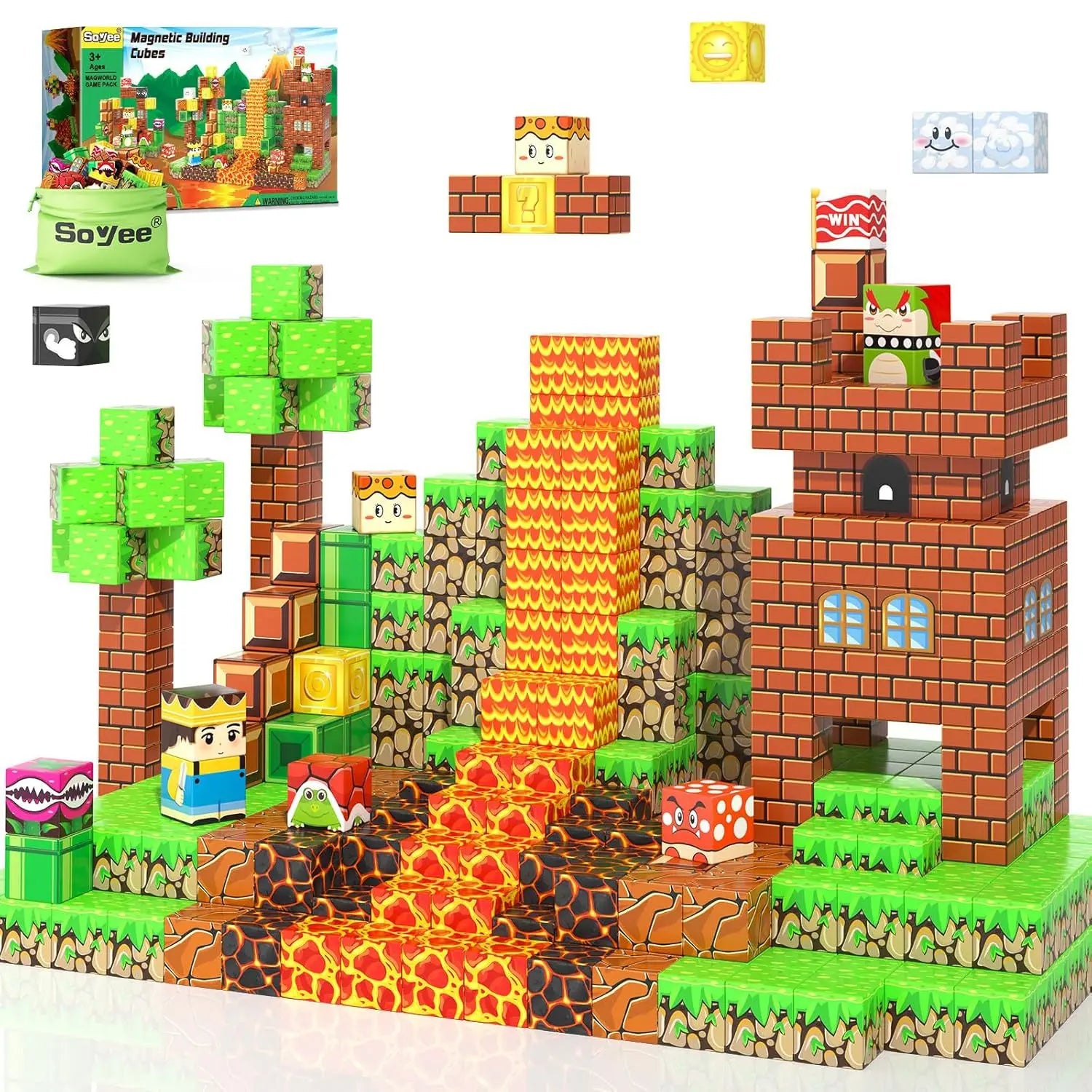 My MC World Construction Hot Magnetic Square Set Educational Building Toys New with Packaging