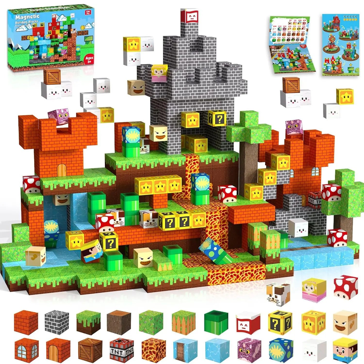 My MC World Construction Hot Magnetic Square Set Educational Building Toys New with Packaging
