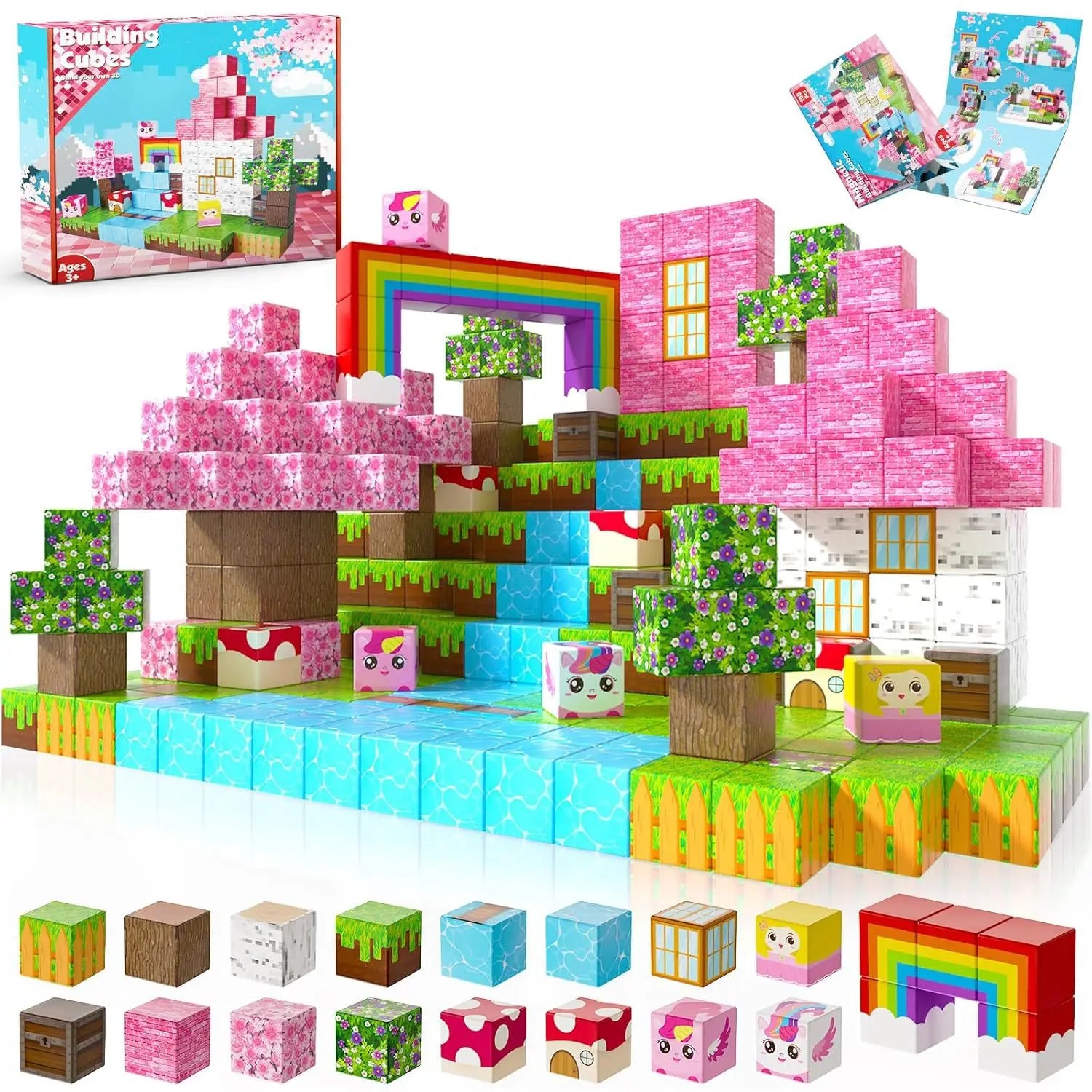 My MC World Construction Hot Magnetic Square Set Educational Building Toys New with Packaging