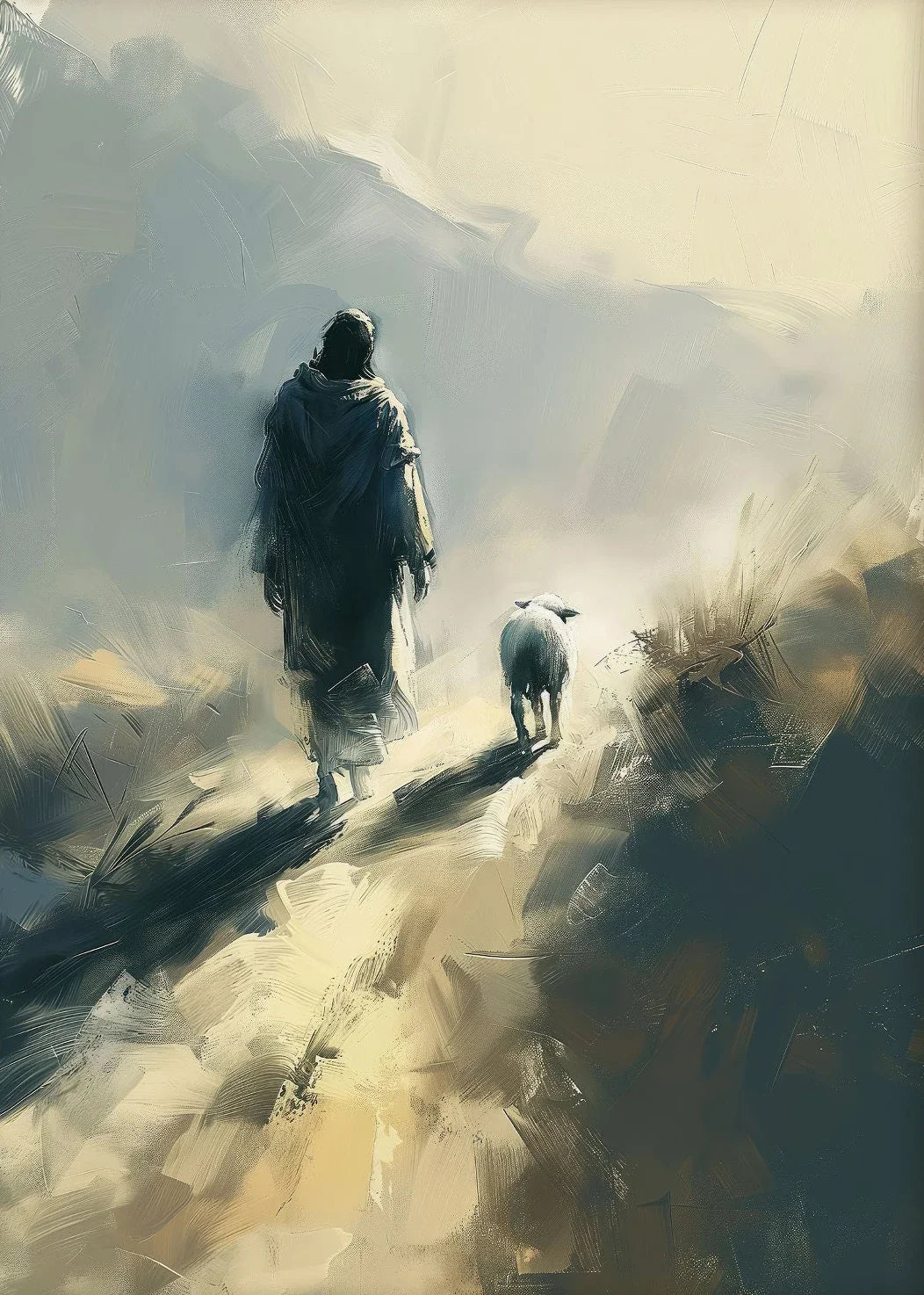 Jesus Lion on Walk Water Christianity Posters Wall Art Pictures Canvas Painting Living Room Bedroom Home Decor Religious Gifts