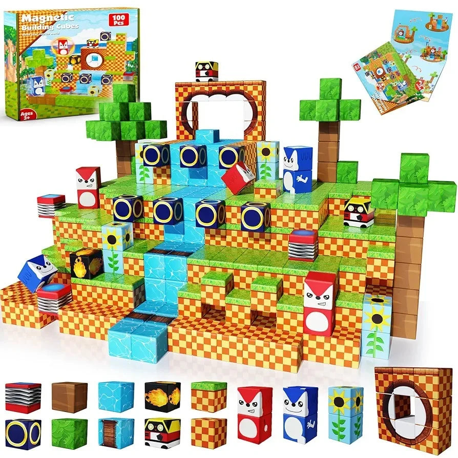 My MC World Construction Hot Magnetic Square Set Educational Building Toys New with Packaging