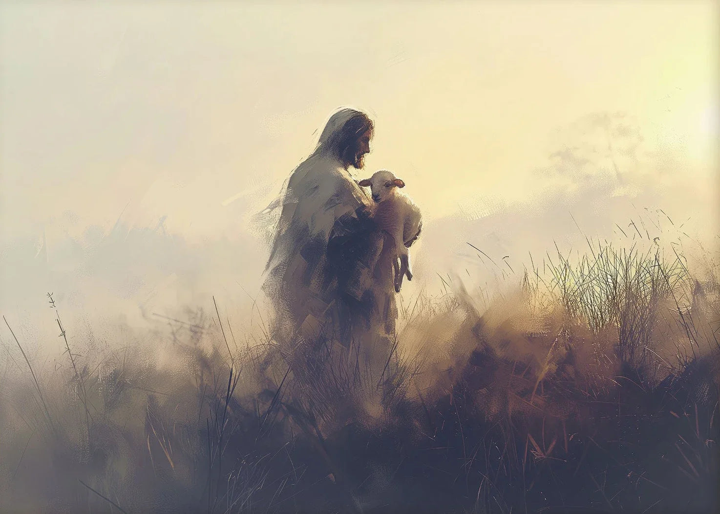 Jesus Lion on Walk Water Christianity Posters Wall Art Pictures Canvas Painting Living Room Bedroom Home Decor Religious Gifts