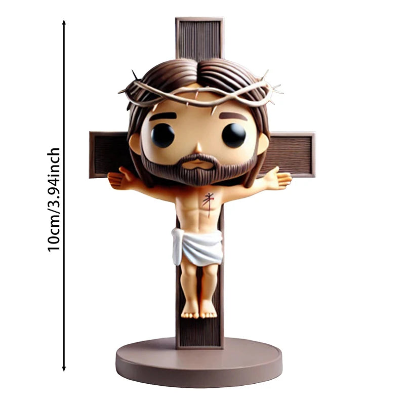 Easter Ornament Cute Doll Jesus Statue Handmade Decoration Creative Resin Decoration Bedroom Home Decoration Craft Fan Gifts