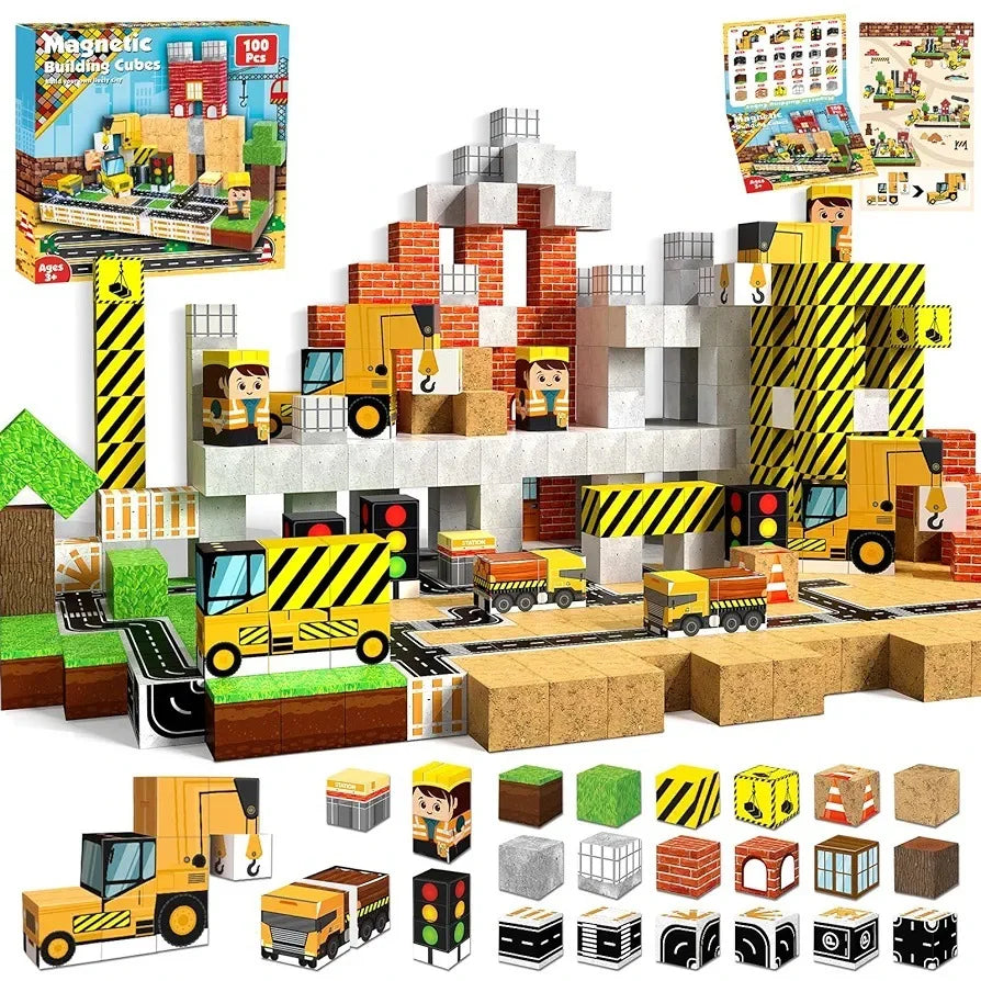 My MC World Construction Hot Magnetic Square Set Educational Building Toys New with Packaging