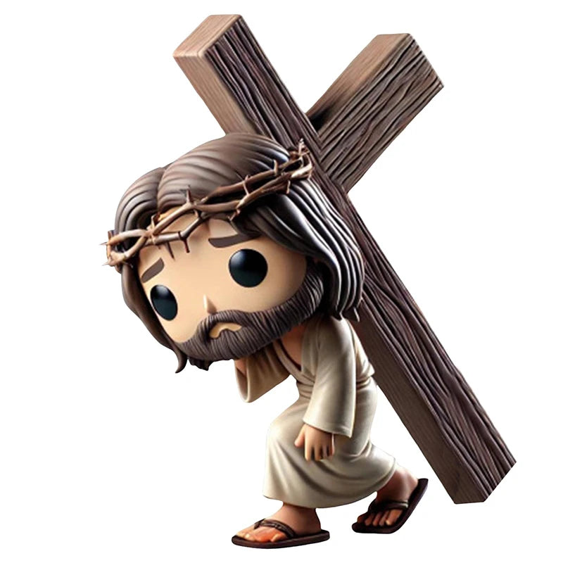 Easter Ornament Cute Doll Jesus Statue Handmade Decoration Creative Resin Decoration Bedroom Home Decoration Craft Fan Gifts