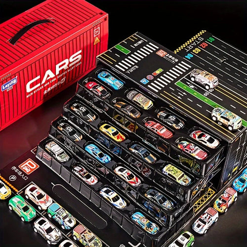 48pcs toy cars, model toy cars, toy cars with storage boxes, regenerative function, Valentine's Day, surprise birthday gifts