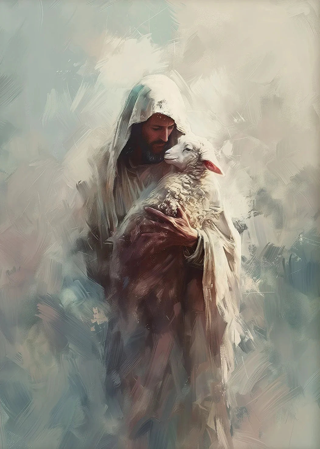 Jesus Lion on Walk Water Christianity Posters Wall Art Pictures Canvas Painting Living Room Bedroom Home Decor Religious Gifts
