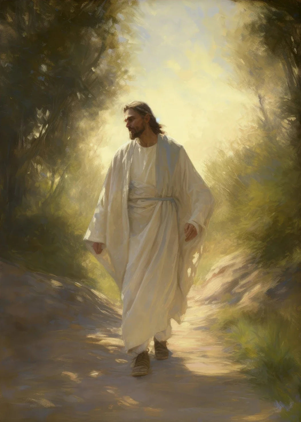 Jesus Lion on Walk Water Christianity Posters Wall Art Pictures Canvas Painting Living Room Bedroom Home Decor Religious Gifts