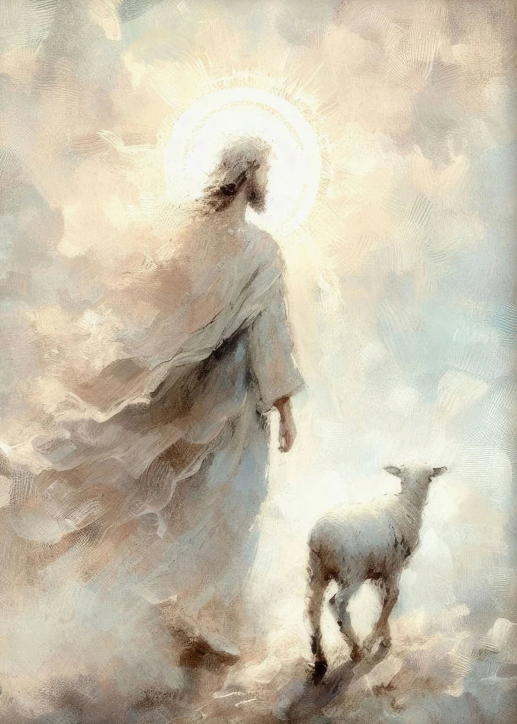 Jesus Lion on Walk Water Christianity Posters Wall Art Pictures Canvas Painting Living Room Bedroom Home Decor Religious Gifts