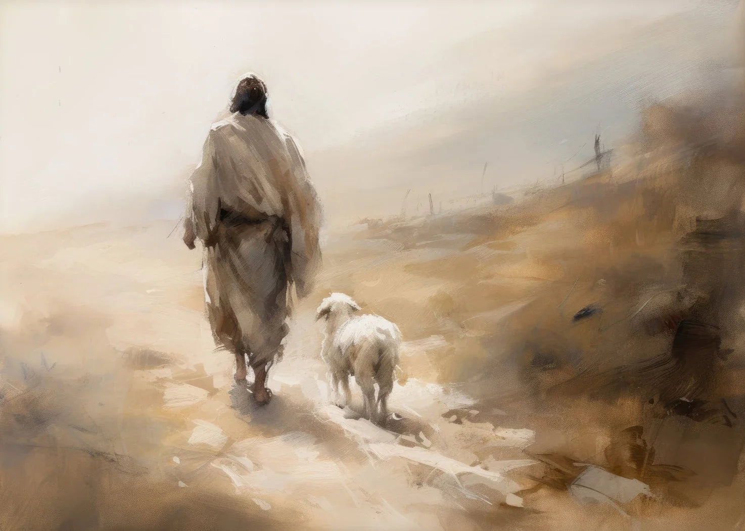 Jesus Lion on Walk Water Christianity Posters Wall Art Pictures Canvas Painting Living Room Bedroom Home Decor Religious Gifts