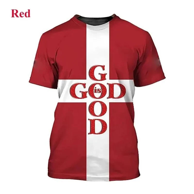 Jesus Love Every Christian 3D Printing T-shirt Summer Fashion Jesus Pattern Men's Women's Short Sleeve Casual Tshirt Ropa Hombre