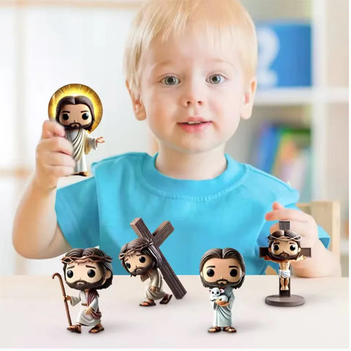 Easter Ornament Cute Doll Jesus Statue Handmade Decoration Creative Resin Decoration Bedroom Home Decoration Craft Fan Gifts
